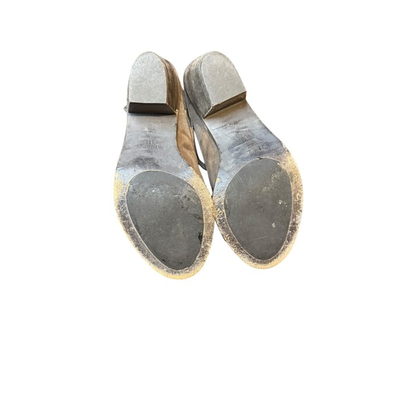 Eileen Fisher Womens Sandals Vero Cuoio Leather Peep Toe Back Zip Heeled 8.5M - Picture 7 of 9